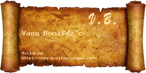 Vass Bonifác névjegykártya