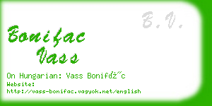 bonifac vass business card